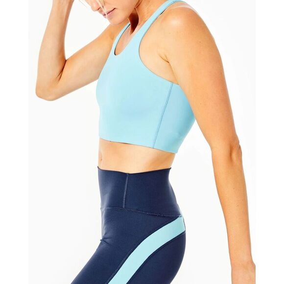 NWT Addison Bay Smooth Arch Sports Bra In Beverly Blue Size XL $68 MSRP - Picture 3 of 7